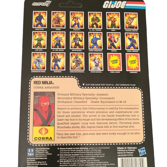 GI Joe Reaction Figure Red Ninja Wave 3 - Cobra Assassin - Picture 3 of 4